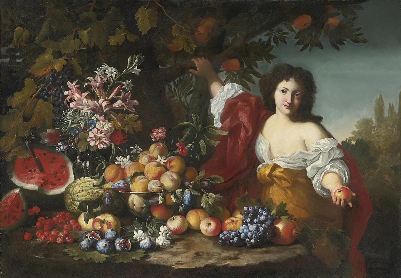 Natura morta di frutti e fiori con Pomona - e Guglielmo Cortese